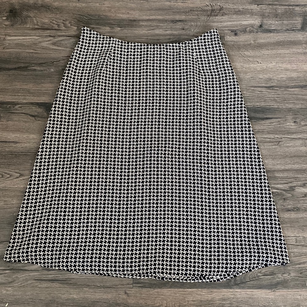 Pure Silk Black & White Skirt